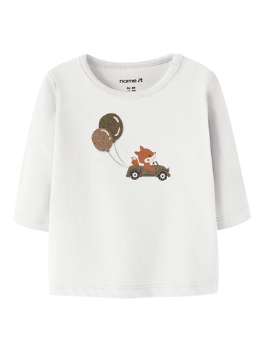 Name It | T-shirt Boys Nicklas Longsleeve Cloud Dancer