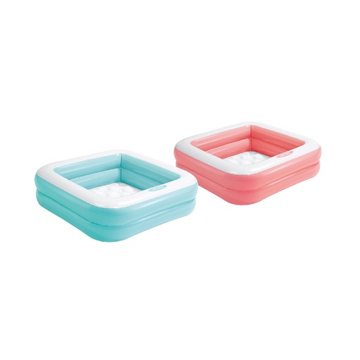 [586954] Intex | Zwembad Play Box Babyzwembad Vierkant Assortiment Blauw/Roze 85X85X23cm