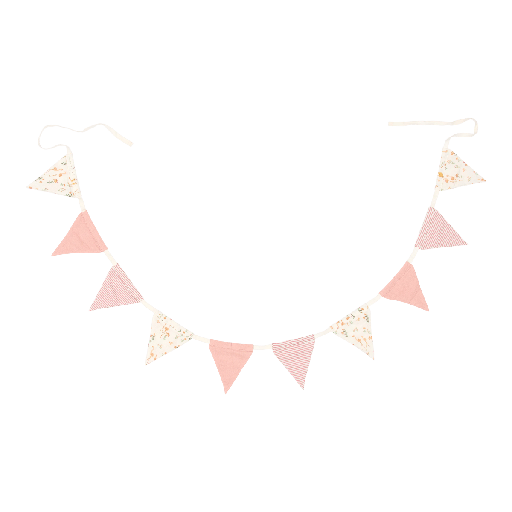 [587516] Little Dutch | Vlaggenlijn Safari Friends Blooming Safari Roze
