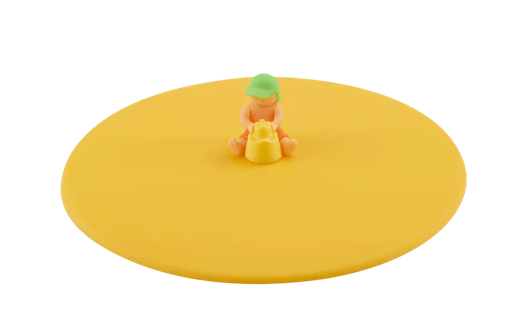 [587529] Lurch | Deksel Beach Kids Simon Sandcastle Siliconen