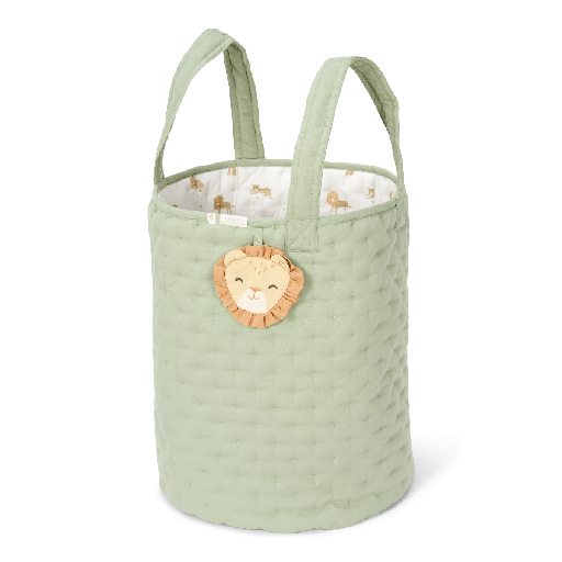[587693] Little Dutch | Opbergmand Safari Friends Safari Leo Groot Groen
