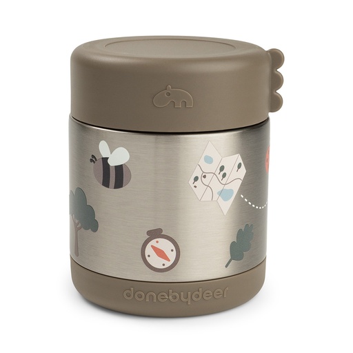 [588231] Done by Deer | Thermos Tiny Trails Insulated Food Jar Sand 300ml