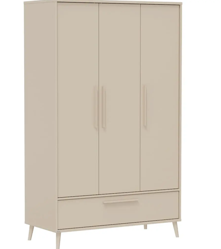 [588296] Paidi | Kast Eefje 3-deurs/1 Lade Cashmere-Beige 123,5x203,5x57,10cm