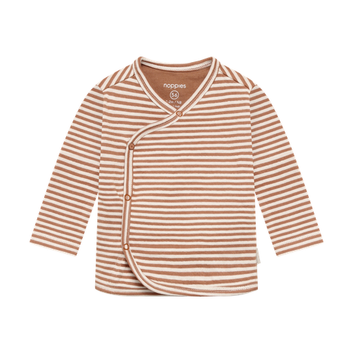 Noppies | T-shirt Uni Overslag Longsleeve Mocha Mousse