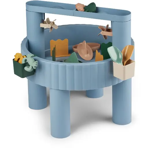 [588503] Liewood | Speeltafel Sepp met Deksel Beach Blue 20-delig