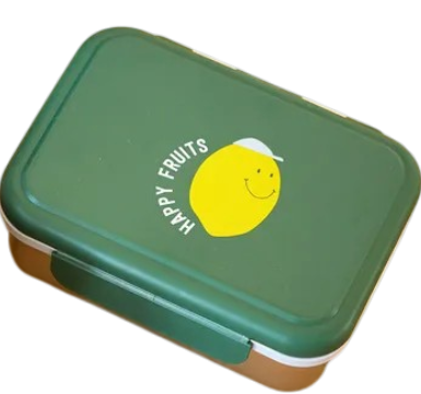 [588941] Laessig | Brooddoos Happy Fruits Lemons RVS Groen