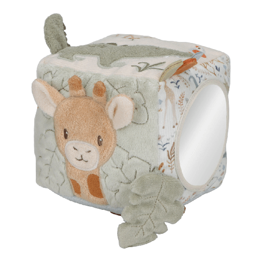 [589017] Little Dutch | Activiteitenkubus Safari Friends Textiel Groen 