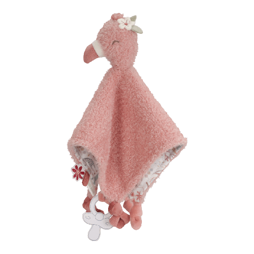 [589042] Little Dutch | Knuffeldoek Safari Friends Flamingo Roze 