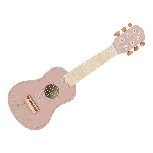 [589063] Little Dutch | Muziekinstrument Safari Friends Gitaar Hout Roze 