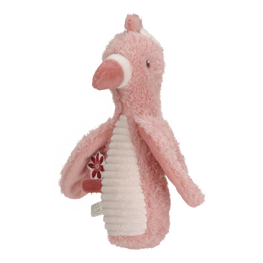 [589072] Little Dutch | Rammelaar Safari Friends Flamingo Textiel Roze 