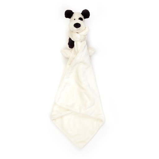 [589560] Jellycat | Knuffeldoek Bashful Black & Cream Puppy Soother 15x34x34cm