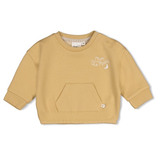 Feetje | Sweater Uni Over The Moon For You Okergeel