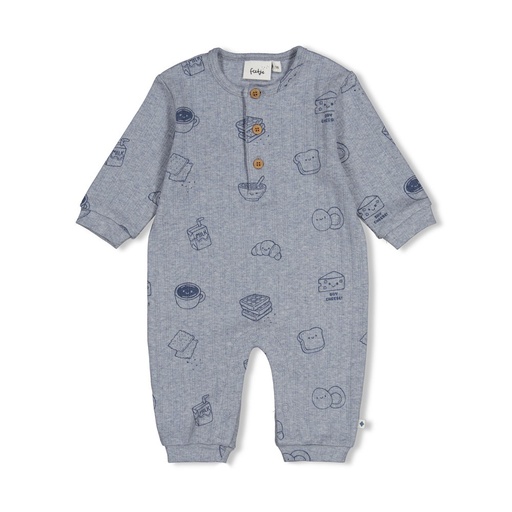 Feetje | Kruippak Boys Breakfast Buddy Blauw Melange
