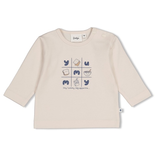 Feetje | T-shirt Boys Breakfast Buddy Longsleeve Creme