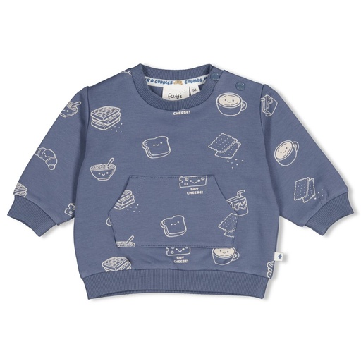 Feetje | Sweater Boys Breakfast Buddy Blauw