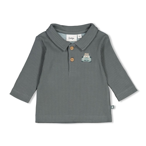 Feetje | T-shirt Boys Beep Beep Longsleeve Zeegroen