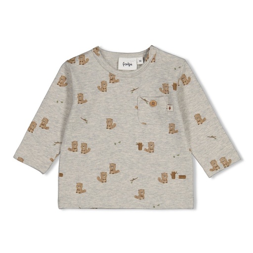 Feetje | T-shirt Boys Tiny Timber Tales Grijs Melange