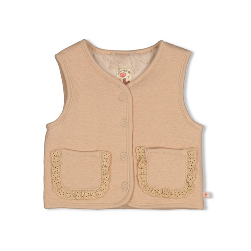 Feetje | Gilet Girls Forest Garden Reversible Zand