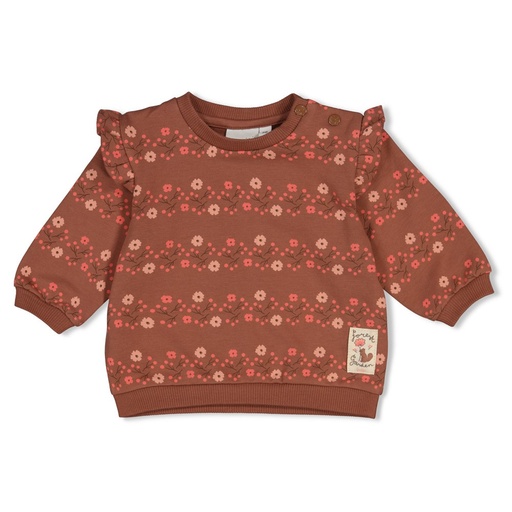 Feetje | Sweater Girls Forest Garden Bruin