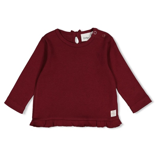 Feetje | T-shirt Girls My Little Love Longsleeve Bordeaux