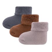 [590488] Ewers | Kousen Newborn Ringel met Omslag Smoked Pearl/Brick/Rosenrauch One Size 3-pack