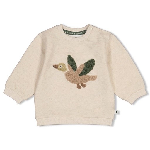 Feetje | Sweater Boys Wiggle and Waddle Off White Melange