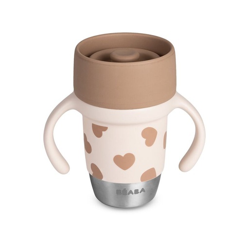 [590791] Beaba | Drinkbeker Big Love Click and Drink Oefenbeker  Inox