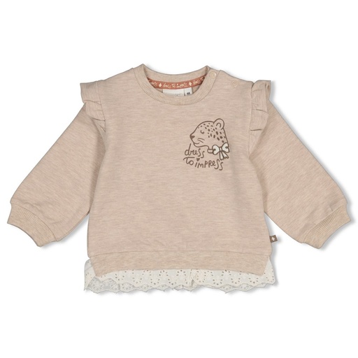 Feetje | Sweater Girls Dress to Impress Taupe Melange