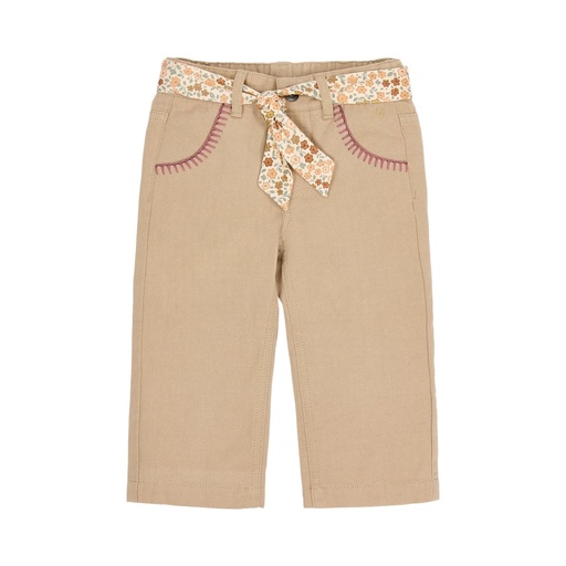 Little Dutch | Broek Girls Safari Friends Soft Taupe