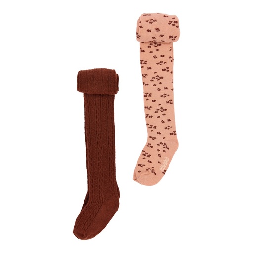 Little Dutch | Broekkous Girls Safari Friends Roze 2-pack