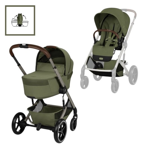 [591352] Cybex | Wandelwagen Balios S Lux incl. Foldable Carry Cot Moss Green/Taupe