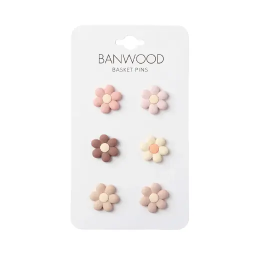 [591501] Banwood | Decoratie vr Mand Basket Pin Flowers