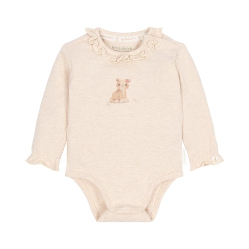 Little Dutch | Body Uni Safari Friends Overslag Longsleeve Vanilla