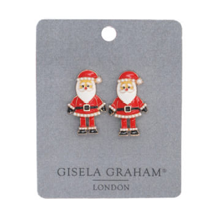 [591641] Gisela Graham | Oorbellen Santa Metal/Enamel                      