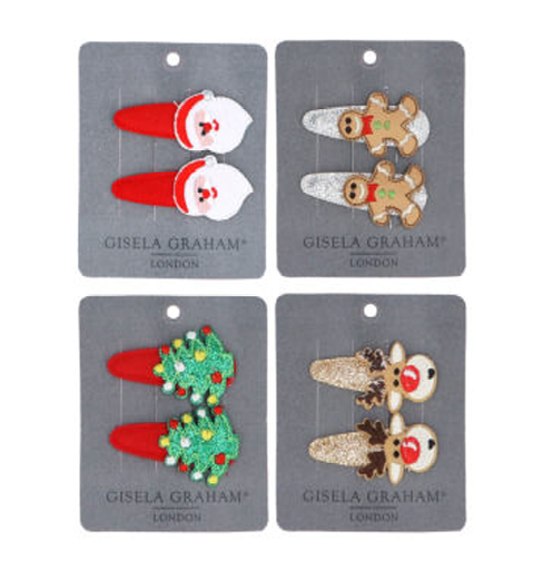 [591642] Gisela Graham | Haarspeld Christmas Character 2-pack Assortiment      
