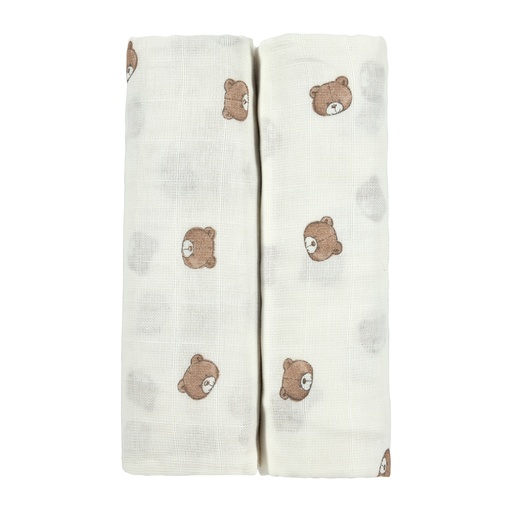 [592012] Meyco | Tetra Doek Bear 120x120cm 2-Pack