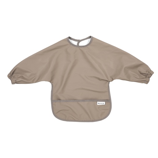 [592034] Meyco | Slabbetje Met Mouwen Dark Taupe Bruin