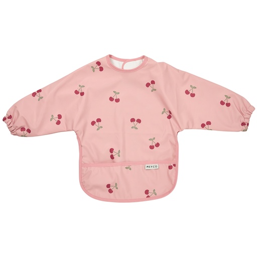 [592035] Meyco | Slabbetje Met Mouwen  Cherry Soft Rose Roze