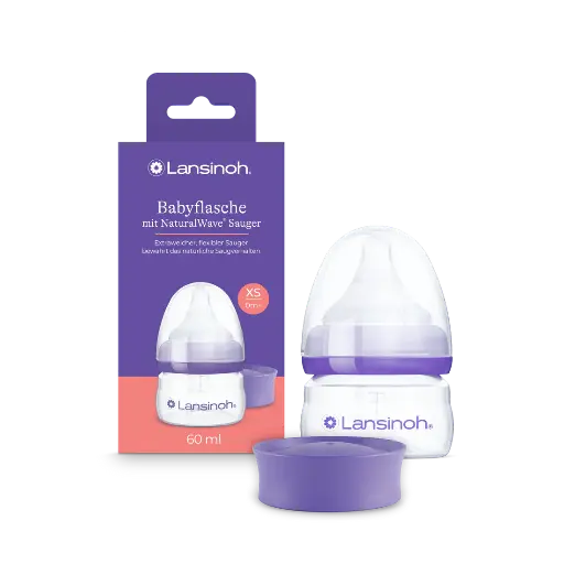 [592087] Lansinoh | Breedhalsfles met NaturalWave Speen 60 ml 