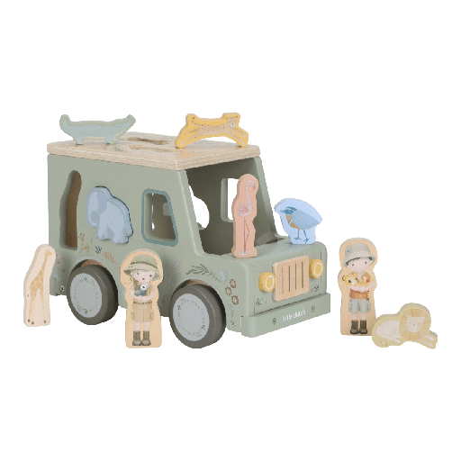 [592176] Little Dutch | Sorteervormen Safari Friends Vormenstoof Hout