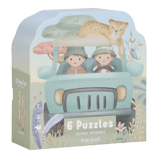 [592177] Little Dutch | Puzzel Safari Friends 6 Puzzels 