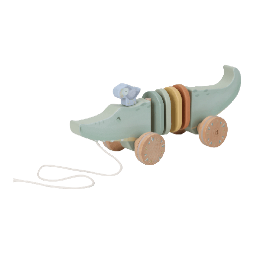 [592180] Little Dutch | Trekfiguur Safari Friends Krokodil Hout
