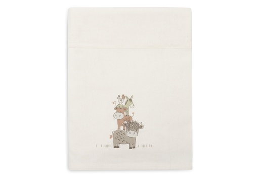 [592290] Jollein | Laken Ledikant Barn Buddies Ecru 120x150cm 