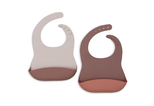 [592374] Jollein | Slabbetje Blush Shades Siliconen Roze 2-pack