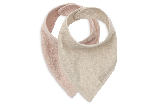 [592393] Jollein | Spuugdoekje Silk Rose/Sand Drukknopensluiting Roze/Zand 2-pack