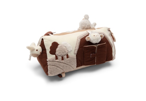 [592468] Jollein | Activiteitendriehoek Woolly Ecru/Bruin