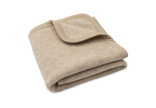 [592574] Jollein | Deken Wieg Natural Merino Wol Felted Bruin 75x100cm 