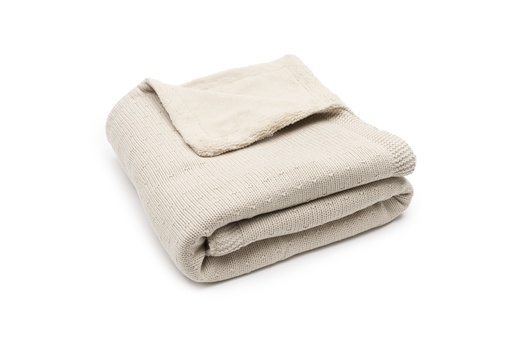 [592589] Jollein | Deken Ledikant Sand/Fluffy Sprinkle Knit Bruin 100x150cm