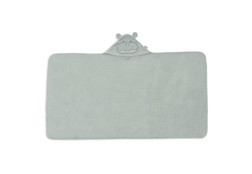 [592601] Jollein | Badcape Hippo Happy Badstof Groen 70x130cm 
