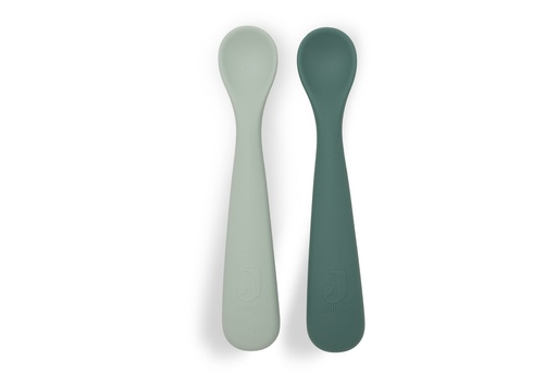 [592659] Jollein | Bestek Lepels Jade Shades Siliconen Groen 2-pack